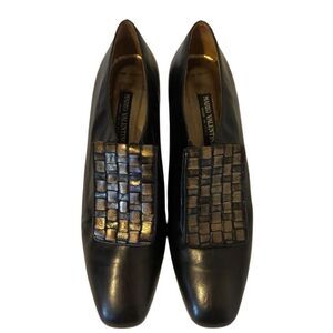 Mario Valentino vintage women’s 9.5 40 Pump hand painted steampunk goth Italy